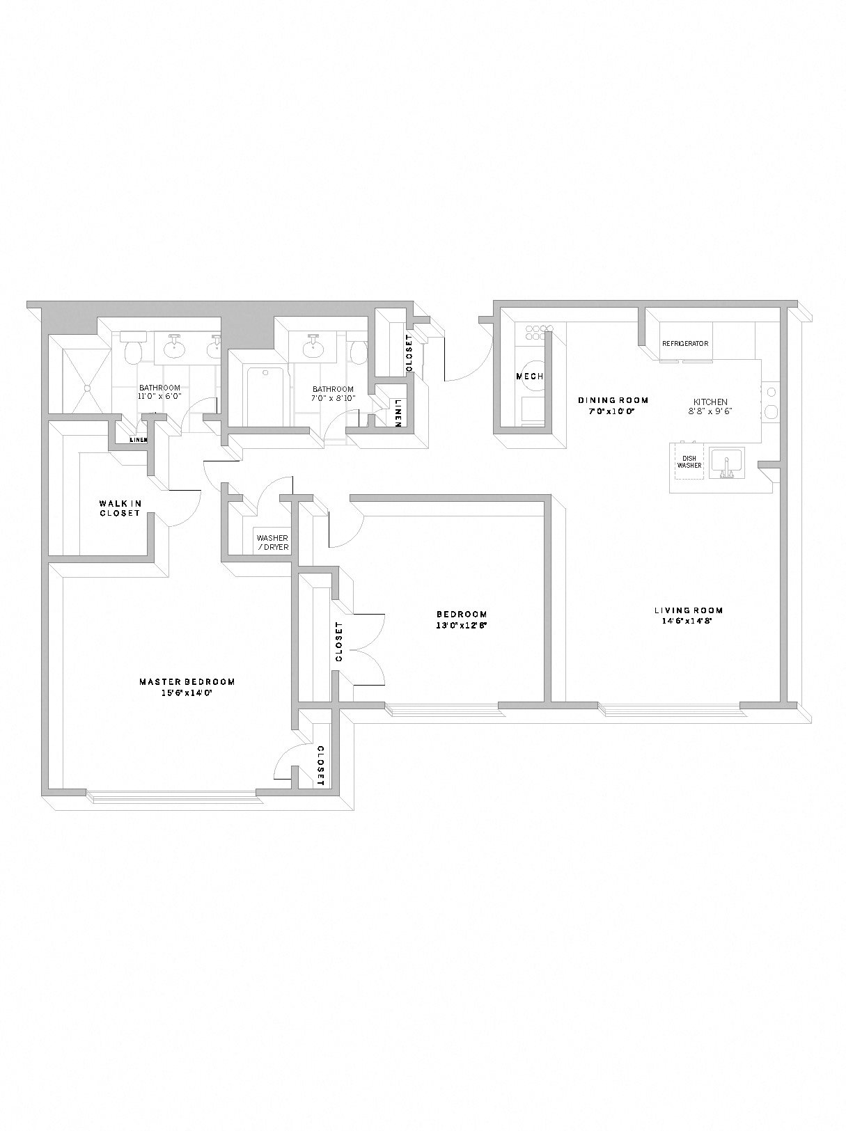 Floor Plan B8 2 Bed 2 Bath B8 Floor Plan 30